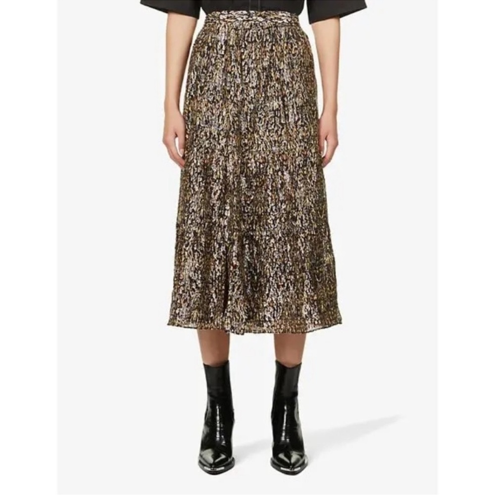 ba&sh Gellio Printed Tiered Midi Skirt